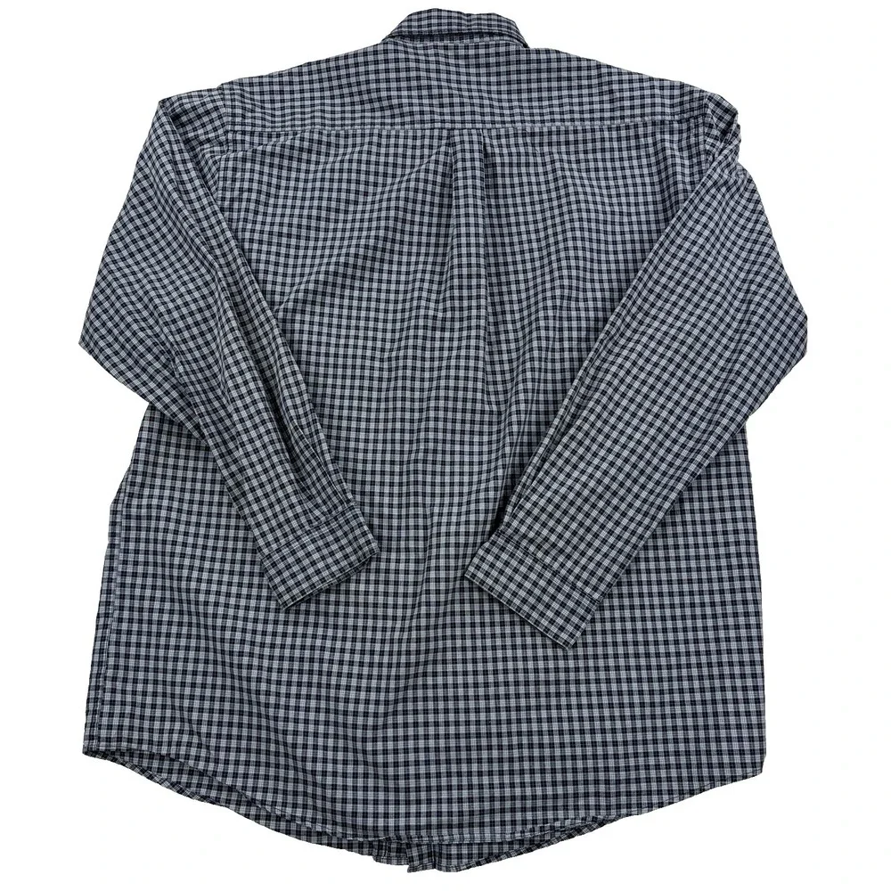 VTG Mens Carhartt Long Sleeve Button Up Shirt Blue Plaid Size XL Workwear - Picture 5 of 6